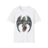 Angel Wing Cross - Unisex Softstyle T-Shirt